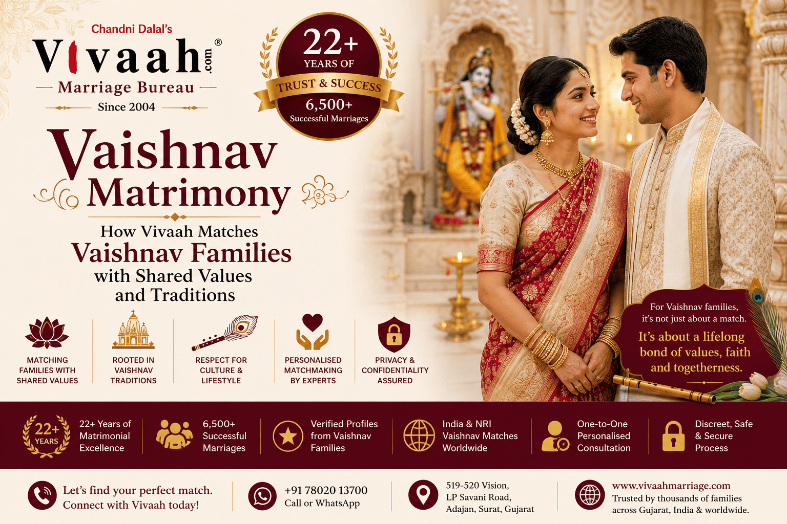 Vaishnav Matrimony — How Vivaah Matches Vaishnav Families with Shared Values and Traditions